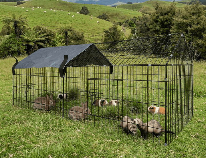Chicken/Rabbit Run Cage with Sun Cover - 185 x 75 x 75cm