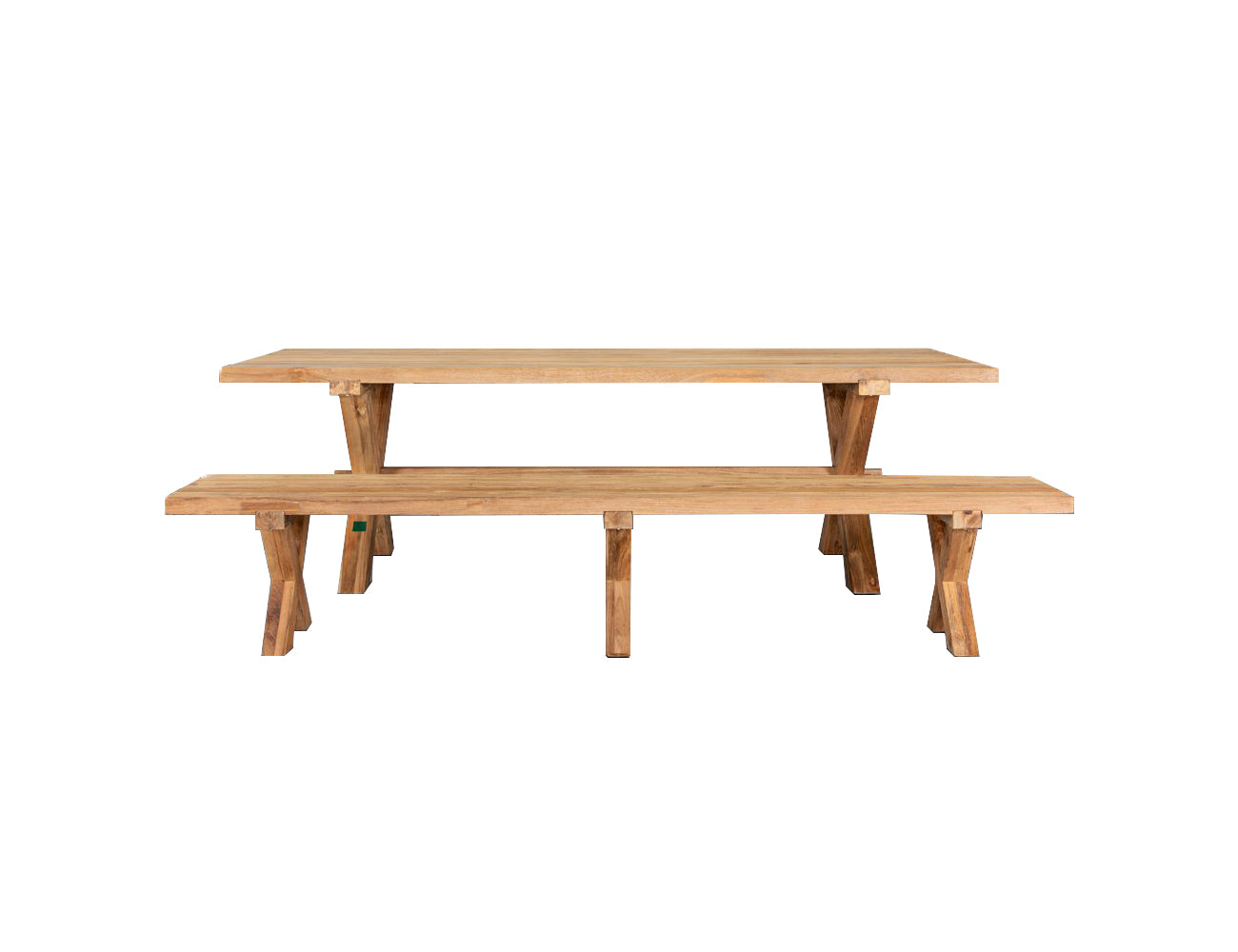 Sovereign Teak X-leg Dining Set-2PCS
