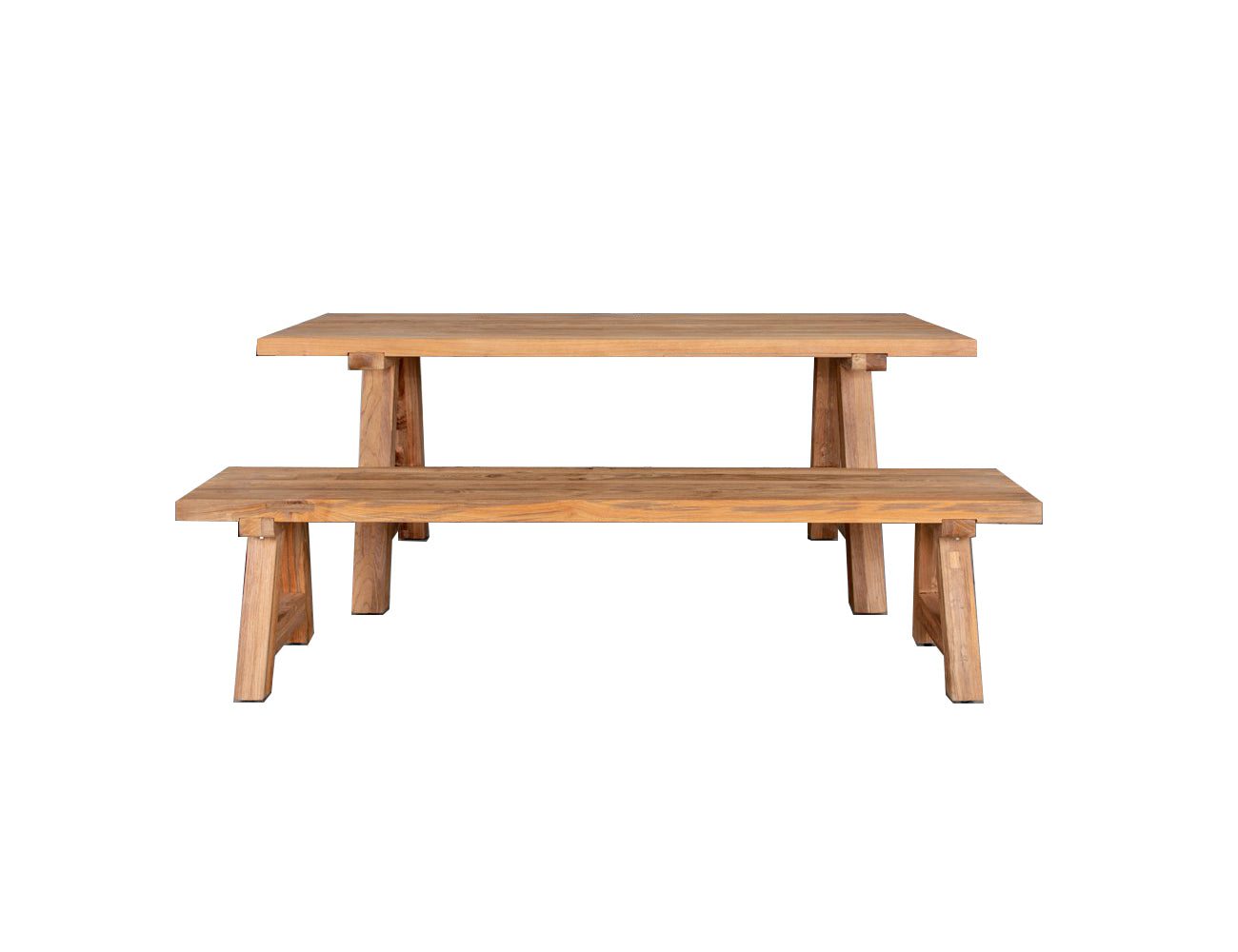 Stalwart Teak Dining Set-2PCS