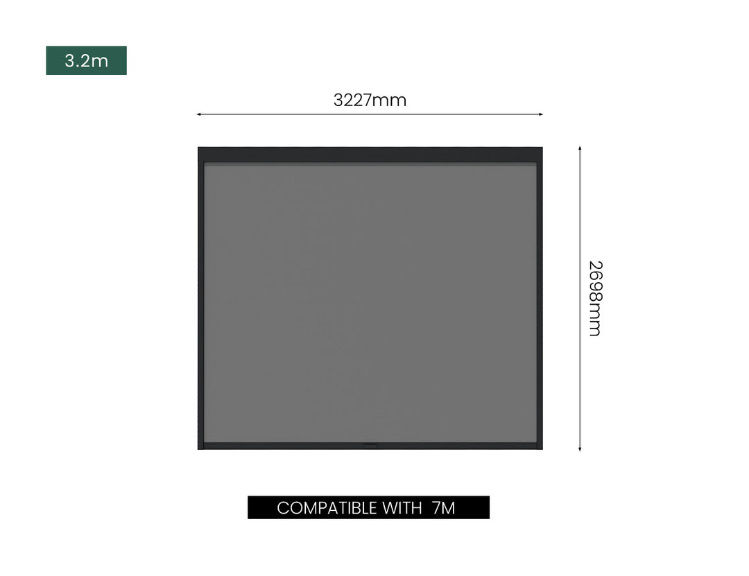 Motorised Blind For Tasman Wall Mounted Pergola