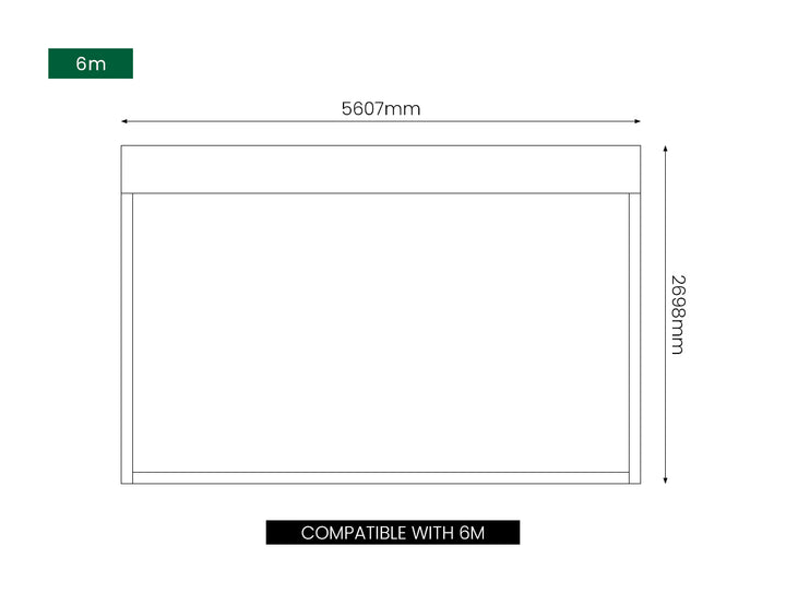 Motorised PVC Blind For Tasman Wall Mounted Pergola