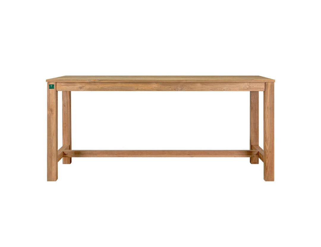 Teak Long Counter Height Table