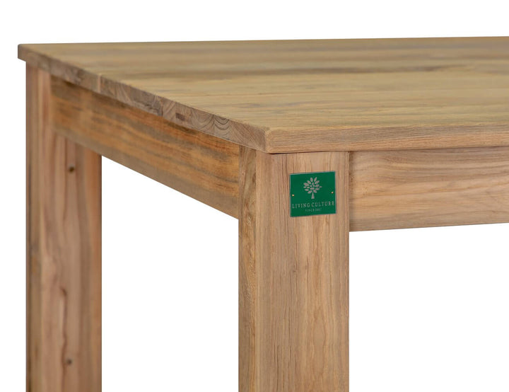 Teak Long Counter Height Table