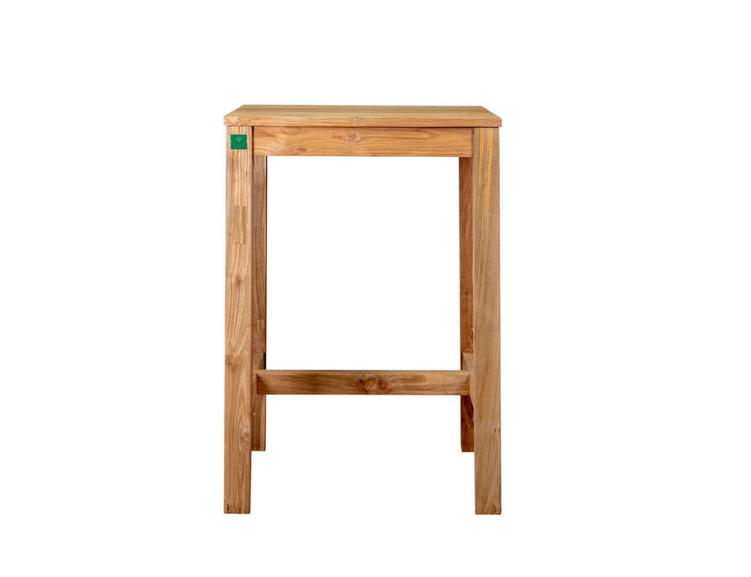 Teak Outdoor Square Bar Leaner Table 75 X 75 X 105cm