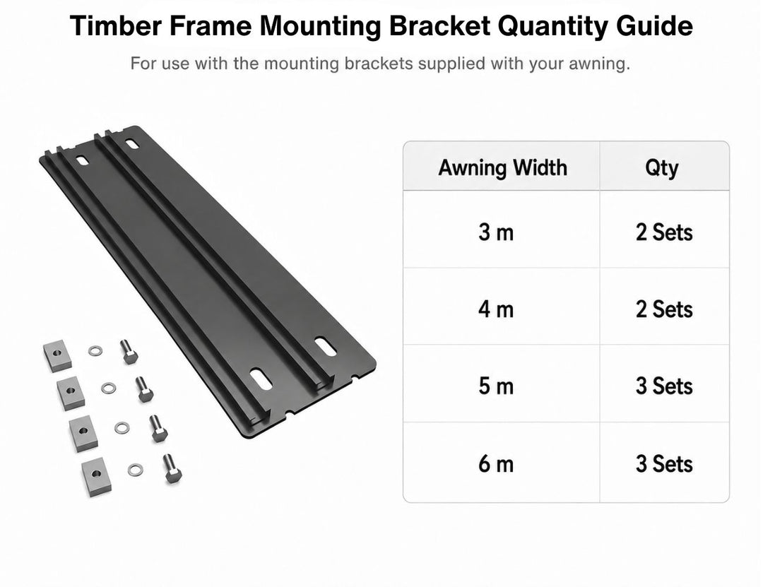 Timber Frame Mounting Bracket For Rainier Awning