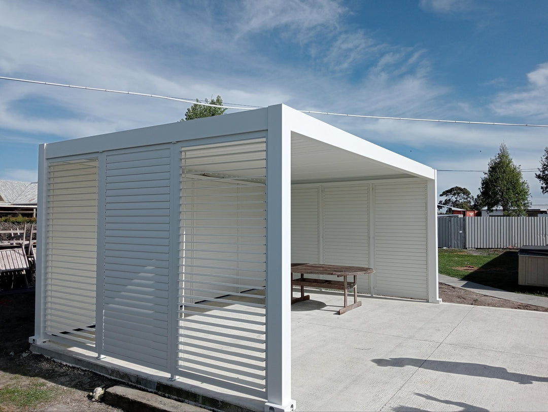 Caribbean Wall Mounted Pergola Shutter Wall