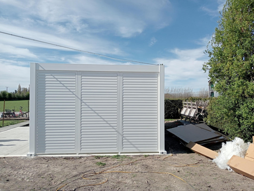 Caribbean Wall Mounted Pergola Shutter Wall