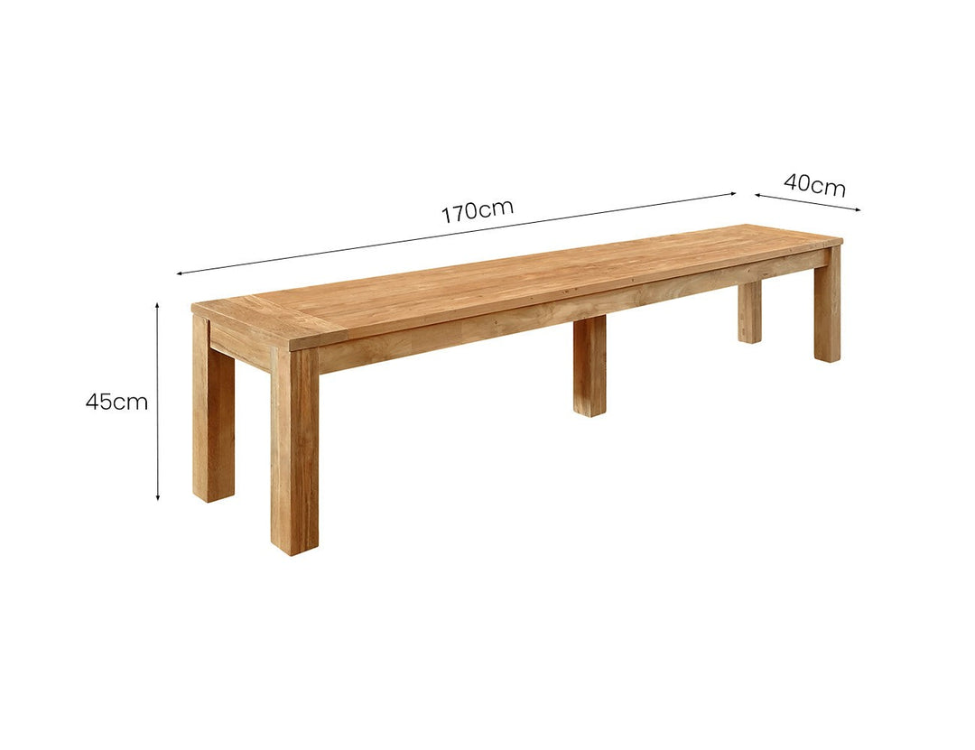 Ankola Teak Outdoor Bench 170cm