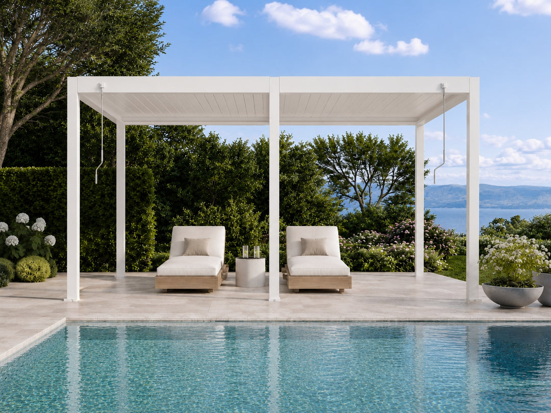 Atlantic Manual Freestanding Louvre Roof Aluminium Pergola