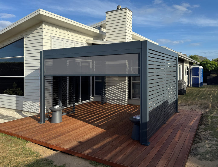 Baltic Motorised  Freestanding  Louvre Roof Aluminium Pergola