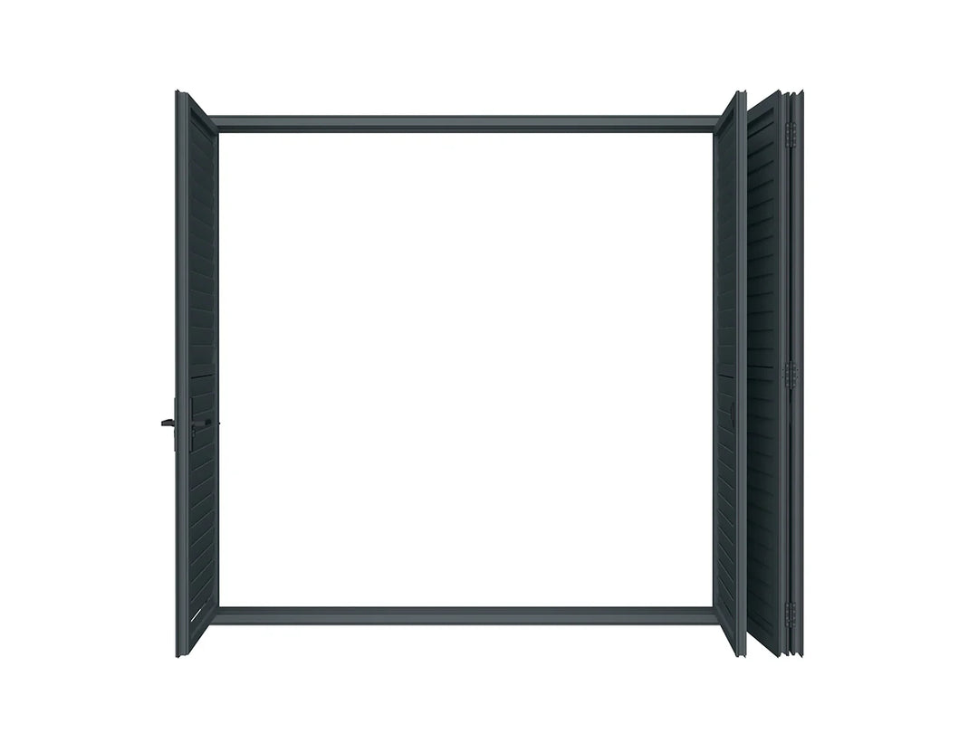 Bifold Shutter Wall For Mediterranean-SKY Wall Mounted Pergola
