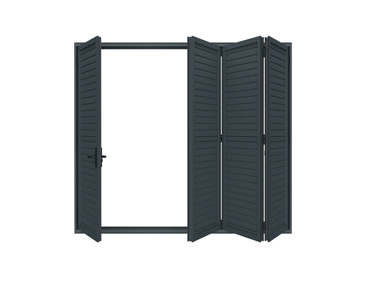 Pacific Bifold Freestanding Pergola Shutter Wall