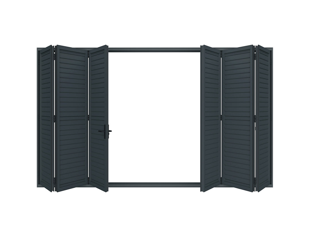 Pacific Bifold Freestanding Pergola Shutter Wall