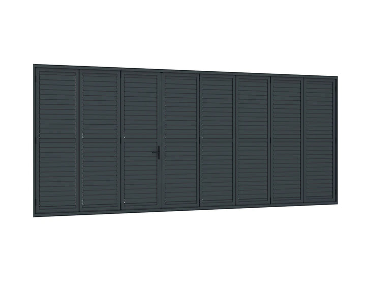 Bifold Shutter Wall For Mediterranean-SKY Wall Mounted Pergola