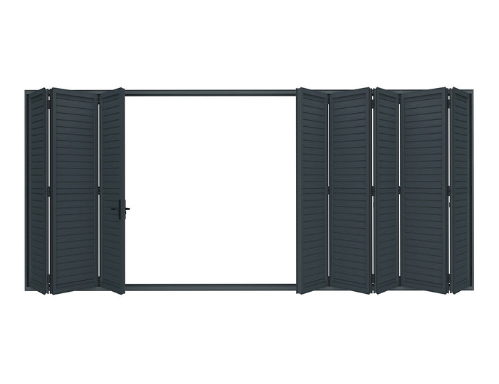 Pacific Bifold Freestanding Pergola Shutter Wall