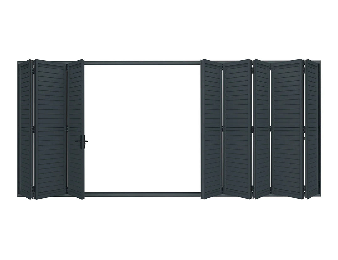 Bifold Shutter Wall For Mediterranean-SKY Wall Mounted Pergola