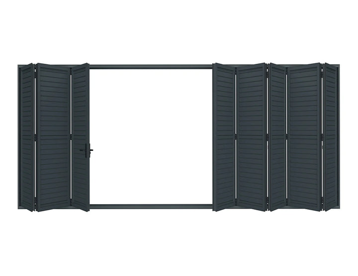Bifold Shutter Wall For Mediterranean-SKY Wall Mounted Pergola