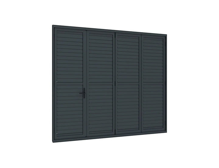 Bifold Shutter Wall For Mediterranean-SKY Wall Mounted Pergola