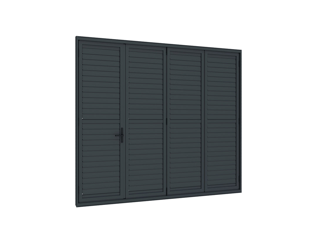 Pacific Bifold Freestanding Pergola Shutter Wall