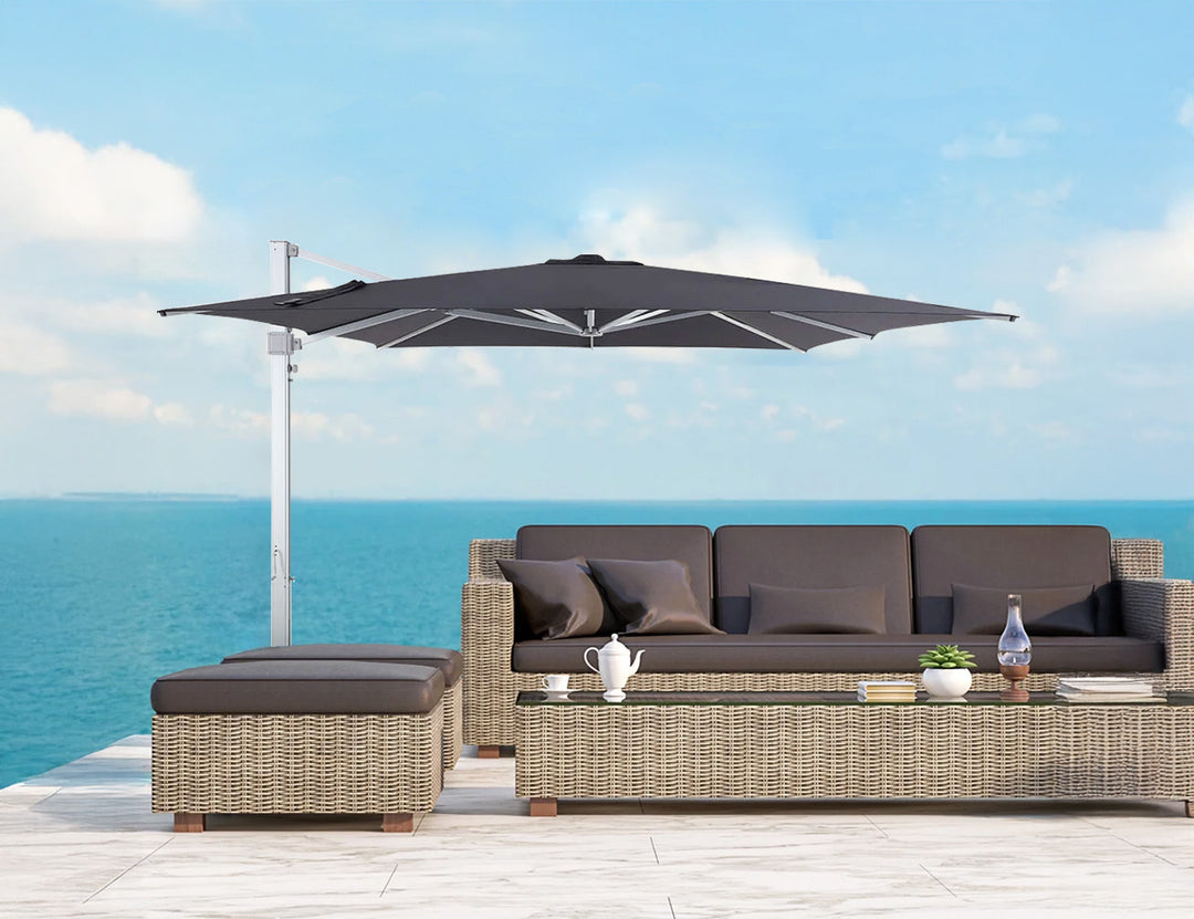 Alabaster 4m Square Cantilever Umbrella