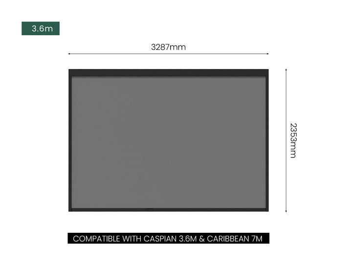 Retractable Shade Blind For Caribbean & Atlantic & Caspian Freestanding Pergola 2.0