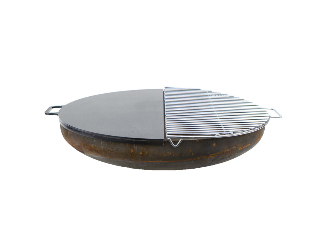Corten Steel Fire Pit Bowl – 80cm Outdoor Brazier