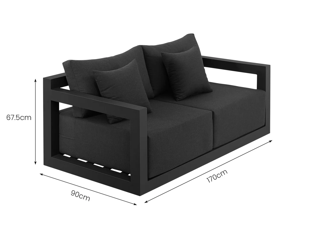 Ibis 2.0 Outdoor Sofa Sectional Loveseat Set - 3pcs