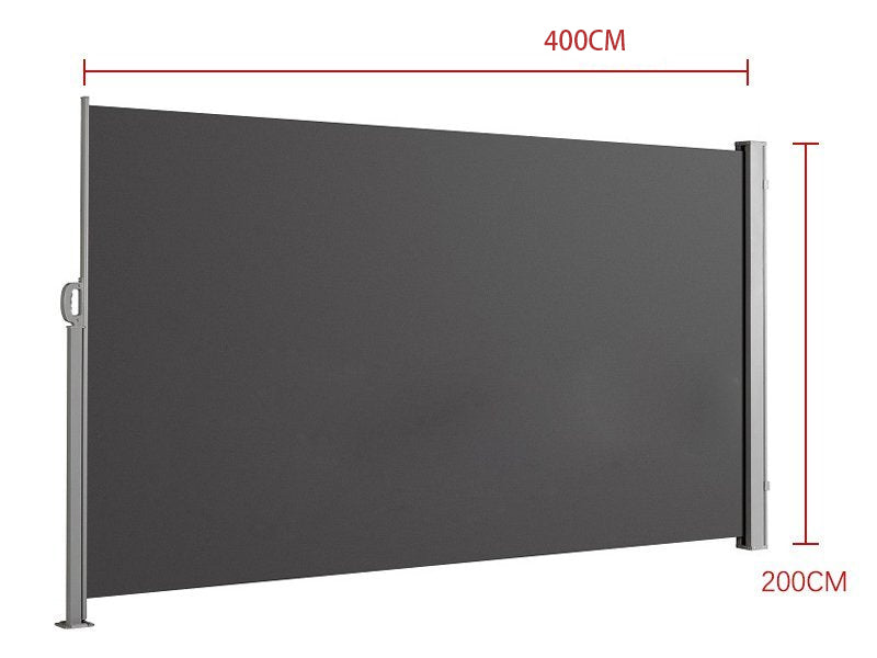 Retractable Side Awning & Privacy Screen 2m X 4m