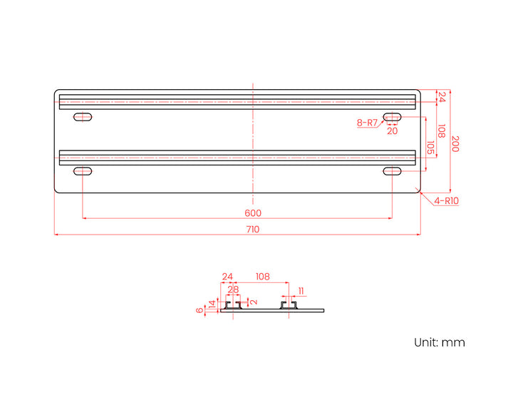 Awning Bracket For Etna Half Cassette Awning