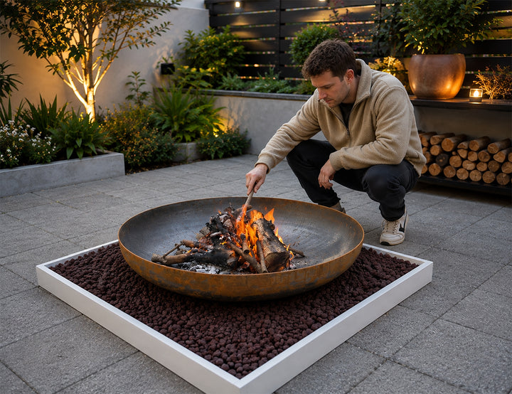 BASIN 75cm Corten Steel Fire Pit Bowl