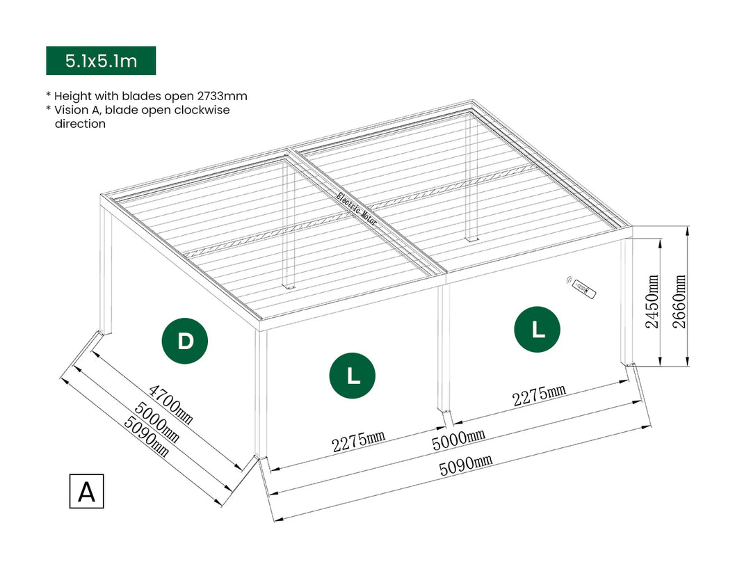 Bifold Glass Door For Pacific Freestanding Pergola
