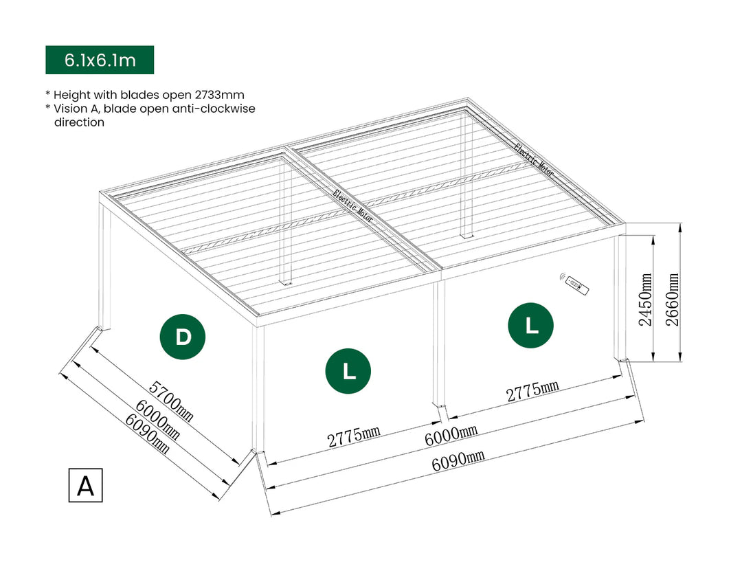 Bifold Glass Door For Pacific Freestanding Pergola