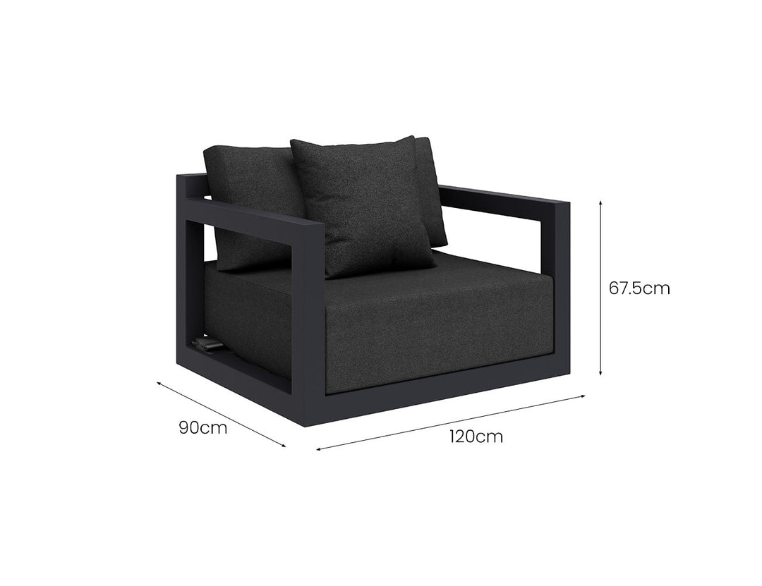 Ibis 2.0 Outdoor Lounge Sofa Set - 4pcs, ,