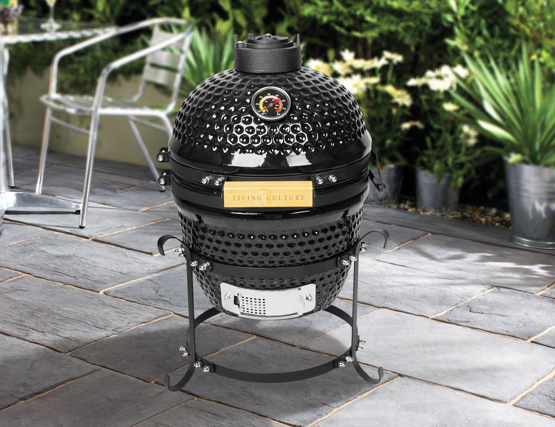 13" Kamado Ceramic Charcoal Grill With Bonus Accessory Pack