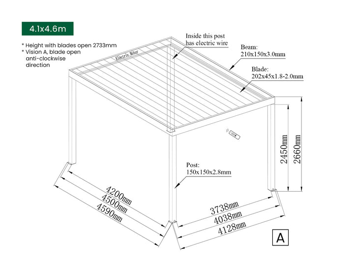 Pacific Motorised Freestanding Louvre Roof