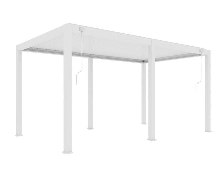 Baltic Manual Freestanding Louvre Roof Aluminium Pergola Size: 5.7 x 2m Color: White