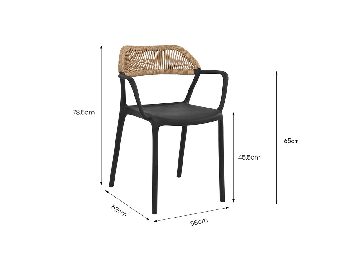 Aiden Outdoor Plastic Dining Armchair