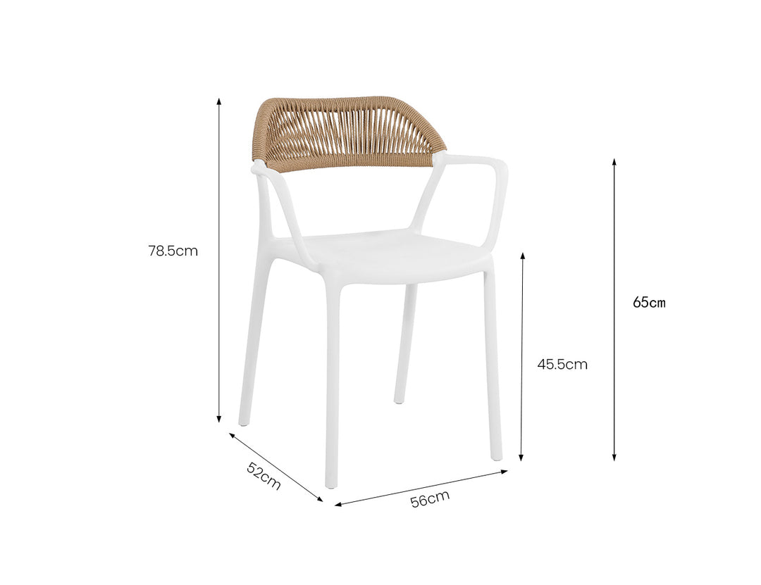 Aiden Outdoor Plastic Dining Armchair