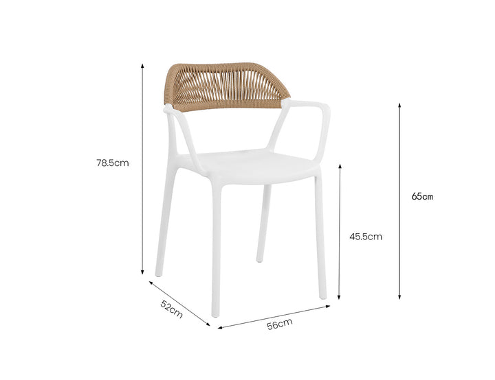 Aiden Outdoor Plastic Dining Armchair