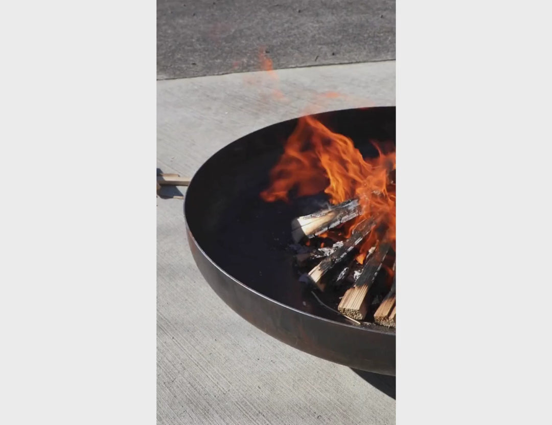 Corten Steel Fire Pit Bowl – 80cm Outdoor Brazier