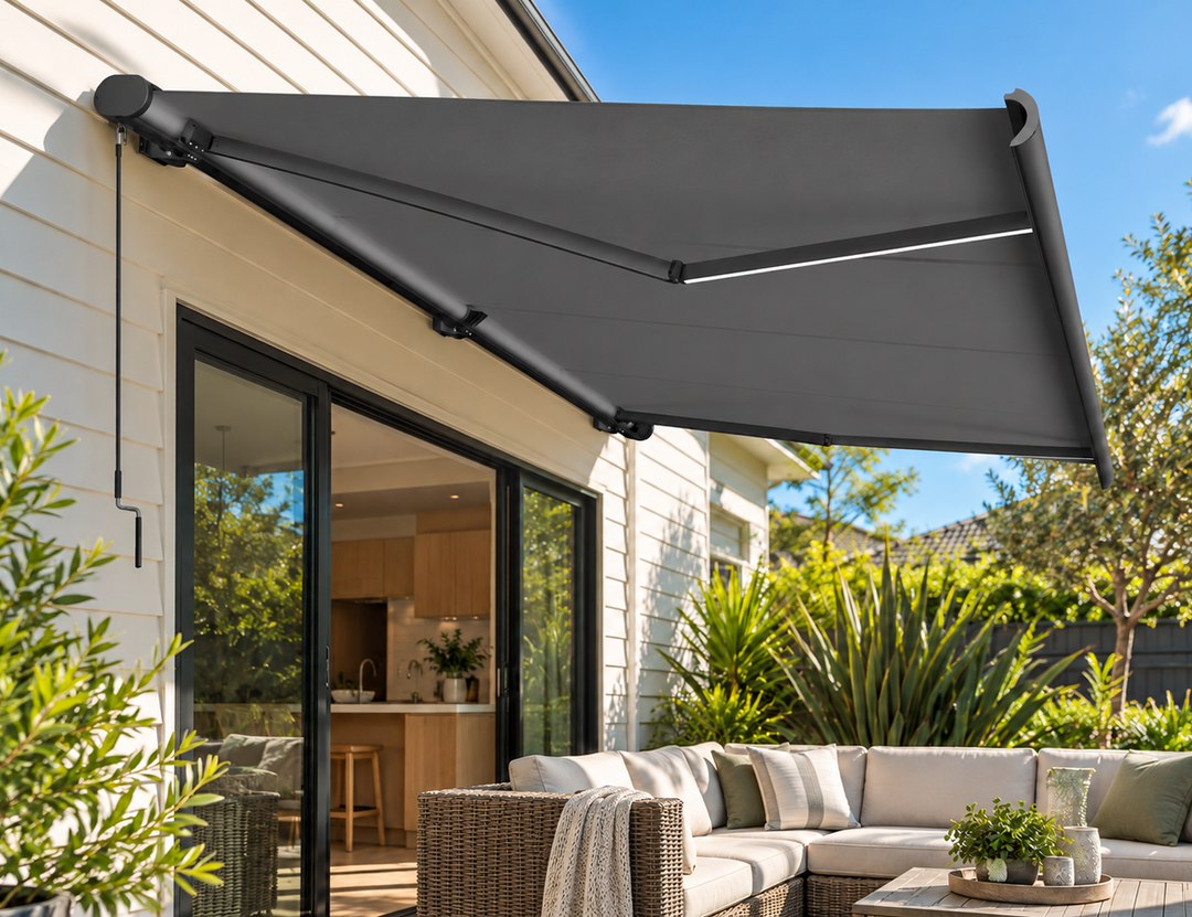 Rainier Pro Full Cassette Motorised Retractable Awning