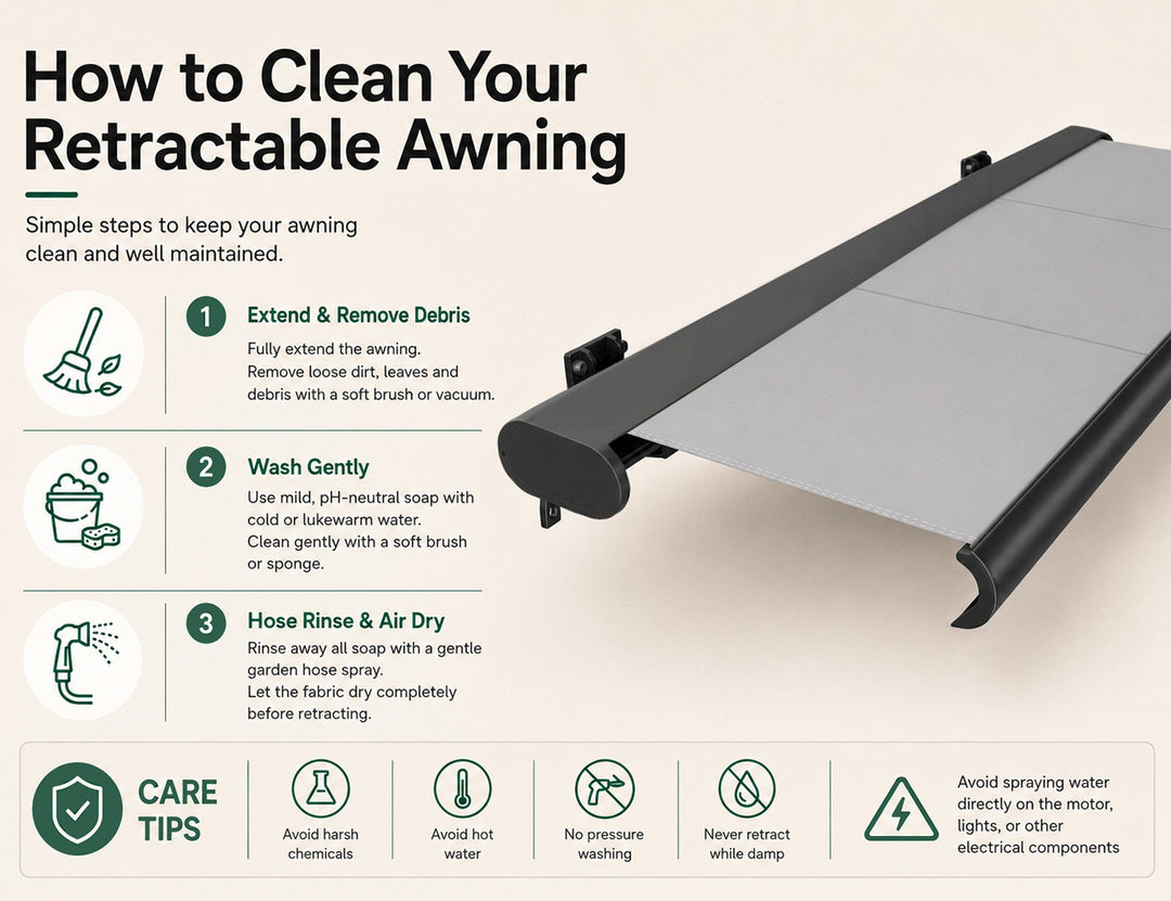 Rainier Pro Full Cassette Motorised Retractable Awning