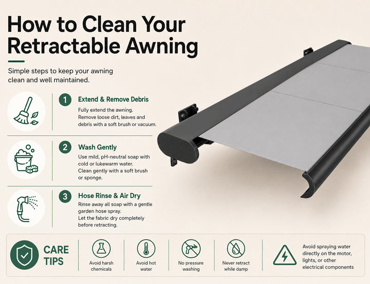 Rainier Pro Full Cassette Motorised Retractable Awning