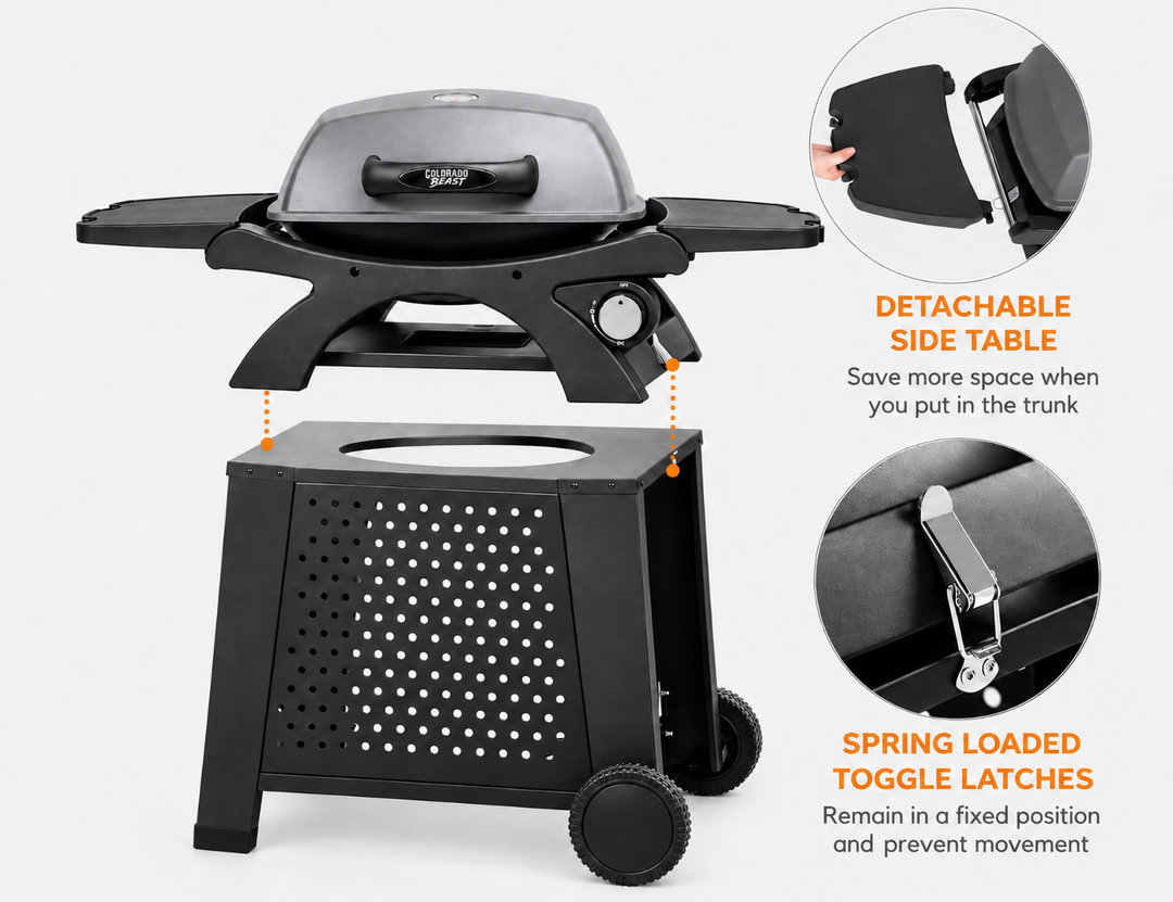 Rover Portable Gas BBQ & Trolley Set -Solo