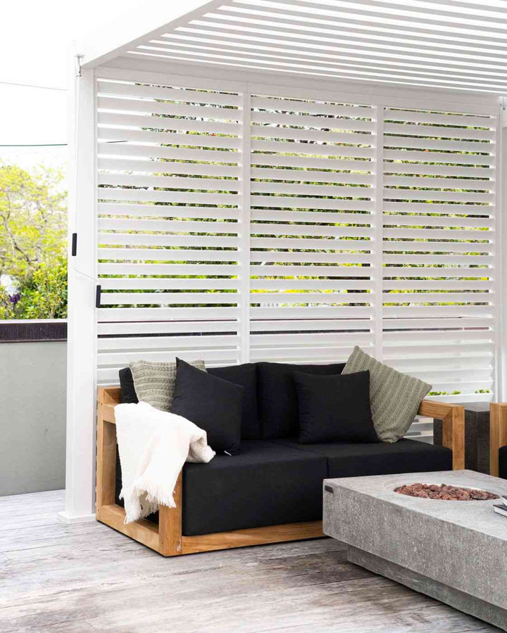 Waihi & Hahei Aluminium Pergola Shutter Wall - 0.93m