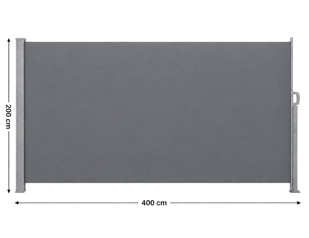 Retractable Side Awning & Privacy Screen 2m X 4m