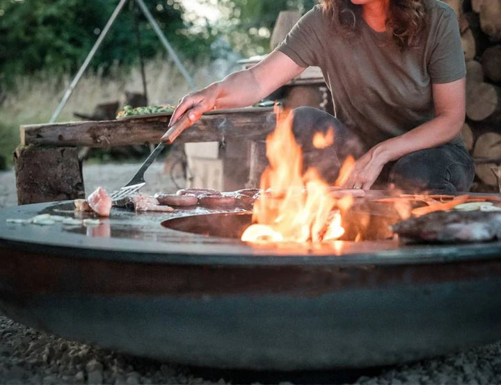 Corten Steel Fire Pit Bowl – 80cm Outdoor Brazier