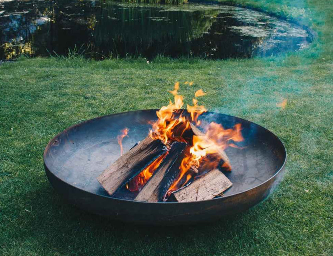Corten Steel Fire Pit Bowl – 80cm Outdoor Brazier