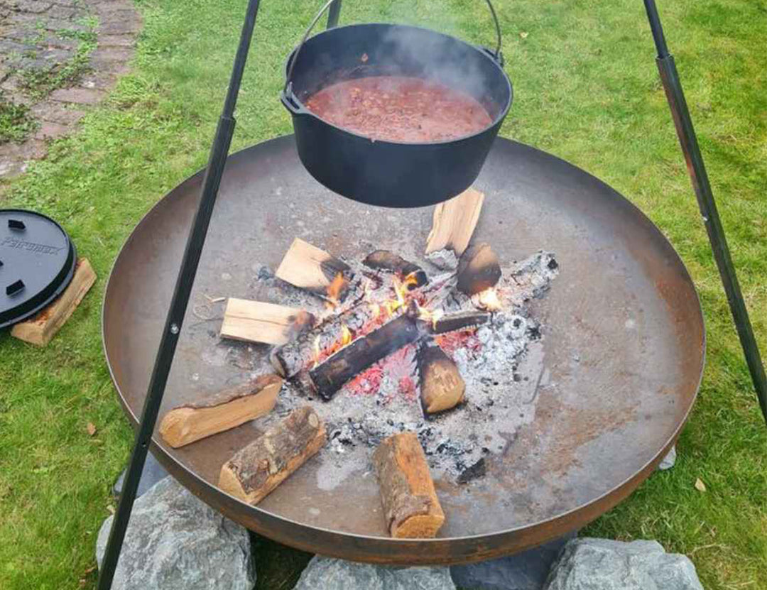 Corten Steel Fire Pit Bowl – 80cm Outdoor Brazier