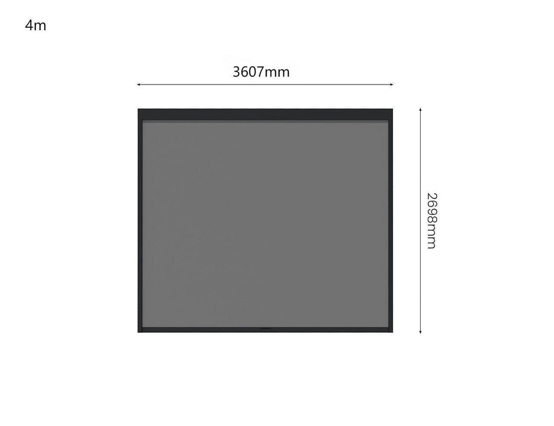 Tasman Wall Mounted Pergola Retractable Shade Manual Blind